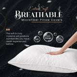 Pillow Cases Pack of 4 | Brushed Microfibre | 50x75 cm