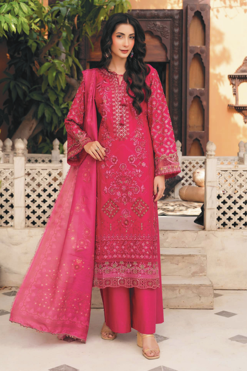 Munira Embroidered Lawn Suit MSL157- Pakistani Lawn Dresses