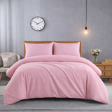 4 Piece Microfibre Duvet Cover Set – Plain Ultra Soft Bedding with Pillowcases Single Double King Super King