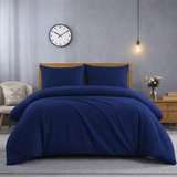 4 Piece Microfibre Duvet Cover Set – Plain Ultra Soft Bedding with Pillowcases Single Double King Super King