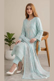 Attire Designer Embroidered Linen 3PC Suit AD-23