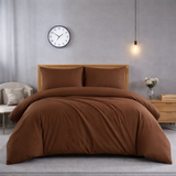 Plain 3 Piece Duvet Cover Set with Pillowcases – Soft Brushed Microfibre Bedding