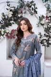 Raniya.H Embroidered Dhanak 3 Piece Suit Isra