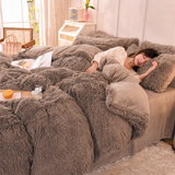 Cord Mink Ribbed Duvet Cover Set – Soft Corduroy Effect Textured Cosy Bedding with Pillowcases