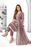Attire Designer Embroidered Linen 3PC Suit AD-22