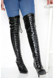 Womens Thigh Kinky Over The Knee Stiletto Boots G-720