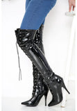 Womens Thigh Kinky Over The Knee Stiletto Boots G-720