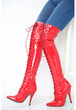 Women Thigh Kinky Over The Knee Stiletto Boots G-720