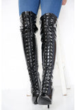 Womens Thigh Kinky Over The Knee Stiletto Boots G-720