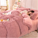 Cord Mink Ribbed Duvet Cover Set – Soft Corduroy Effect Textured Cosy Bedding with Pillowcases
