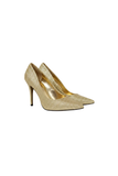 Gold Glitter Pointed Toe Stiletto High Heel Court Shoes 5 Inch – BS-12923