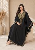 B-Black Women’s Embroidered V-Neck Kaftan Maxi Dress – Beach Cover-Up