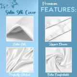 Satin Silk Pillow Case Pack of 2 | 50x75 cm
