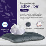 Velvet Seat Pad for Armchairs 40x40 with Ties Thick Armchair Pad