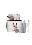 2 Pcs Initial White Makeup Bag Set for Women