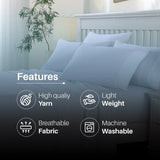 200 Thread Count 40cm Fitted Sheet - 100% Egyptian Cotton, White