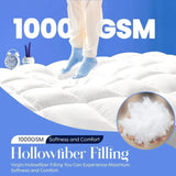 Mattress Topper 10CM Extra Thick with 1000GSM Filling Fiber