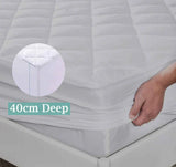 Extra Deep Quilted Waterproof Mattress Protector Fitted Bed Cover