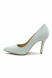 Women's Pointy Toe Court Shoes White Patent Stiletto Heel Formal Elegant G-924