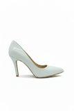 Women's Pointy Toe Court Shoes White Patent Stiletto Heel Formal Elegant G-924