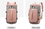 2-in-1 Pink Duffle Backpack for Women – Large Convertible Gym, Weekend & Overnight Travel Bag with Wet Pocket