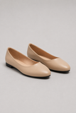 Women's Nude Closed Toe Ballet Flats