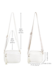 Women's White Faux Leather Crossbody Bag