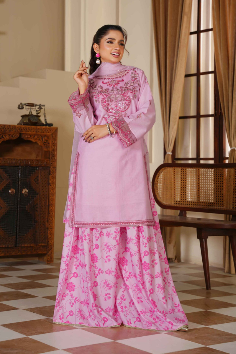 Attire Designer Embroidered Lawn 3PC Suit AD-24
