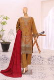 Nau Bahar Dhanak Embroidered Suit with Velvet Shawl NB-02