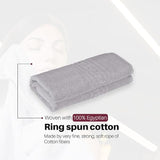 Soft and Premium Egyptian Cotton Towels - 500 GSM Silver, Set of 8