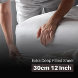 Shrinkage and Fade Resistant Deep Fitted Microfiber Sheets 30cm- Navy Blue