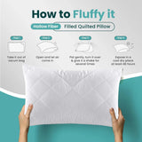 Filled Pillow Hotel Quality - Ultra Soft Bed Pillows with Pillow Protector