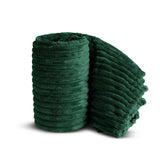 Chunky Cord Mink Ribbed Faux Fur Throw Blanket – Super Soft, Warm & Cozy Large Sofa & Bed Throw