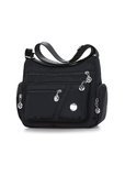Women's Black Waterproof Nylon Crossbody Bag