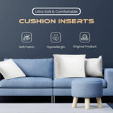 Cushion inserts, 45cm x 45cm, Extra Fluffy & Super Soft Cushion Pads - White