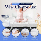 Mattress Topper 10CM Extra Thick with 1000GSM Filling Fiber