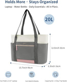 Large Colour-Block Tote Bag for Women | Water-Resistant Laptop Work Bag with Zip | Lailas Clothing UK