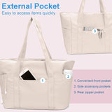 Women’s 24L Large Travel Tote Bag with Zip Closure