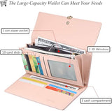 Black PU Leather Long Wallet for Women | RFID Blocking Zip Purse with Card Slots | Lailas Clothing UK