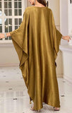Women's Golden Luxury Kaftan Maxi Dress