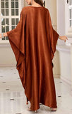 Women's Brown Luxury Kaftan Maxi Dress