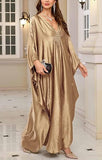 Women's Champagne Luxury Kaftan Maxi Dress