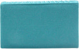 Teal Blue Satin Diamante Envelope Evening Bag