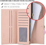 Black PU Leather Long Wallet for Women | RFID Blocking Zip Purse with Card Slots | Lailas Clothing UK