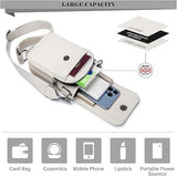 MUIIKOLA Women’s Z-beige PU Leather Crossbody Phone Bag with RFID Card Slots and Adjustable Wide Strap