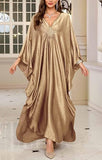 Women's Champagne Luxury Kaftan Maxi Dress