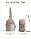 Women’s 4L Quilted Sling Crossbody Bag with Hidden Pocket