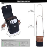 MUIIKOLA Women’s Z-blackbrown PU Leather Crossbody Phone Bag with RFID Card Slots and Adjustable Wide Strap