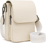 MUIIKOLA Apricot-Z Women’s PU Leather Crossbody Phone Bag with RFID Card Slots and Adjustable Wide Strap