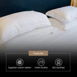 200 Thread Count Egyptian Cotton 2 King Size Oxford Pillowcases - White